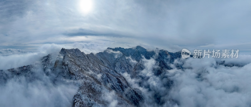 高山雪后云海航拍