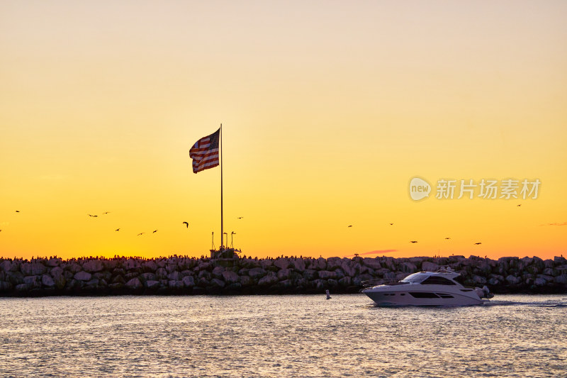 洛杉矶的夕阳美景