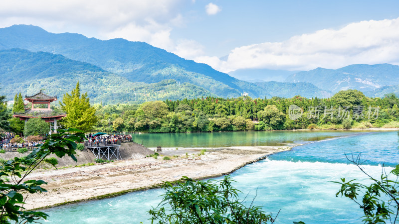 四川都江堰景区旅游综合场景