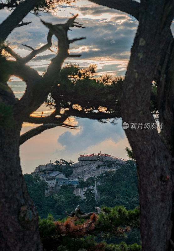 西岳华山日出日落朝霞晚霞云海美景