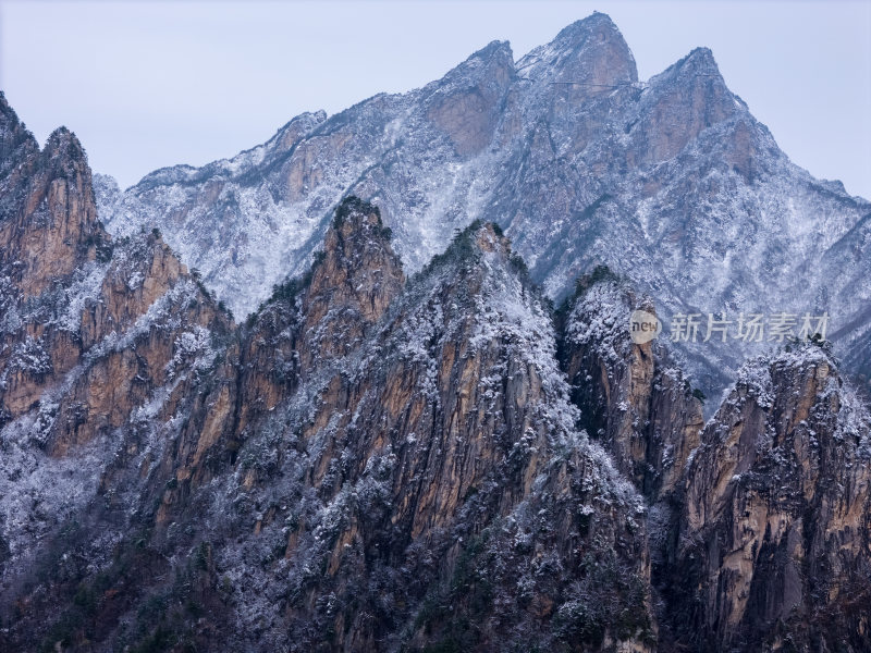 南阳老界岭冬季雪景风光