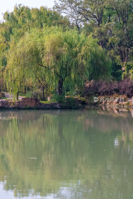 晴朗的午后，扬州瘦西湖江南园林风景