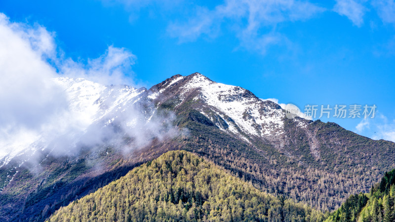 四川阿坝四姑娘山附近的雪山