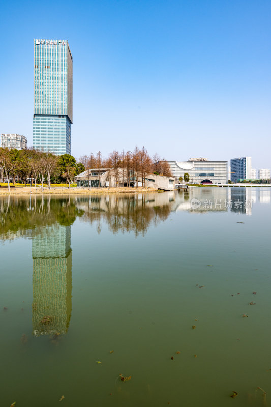 上海嘉定远香湖嘉定图书馆景点景观