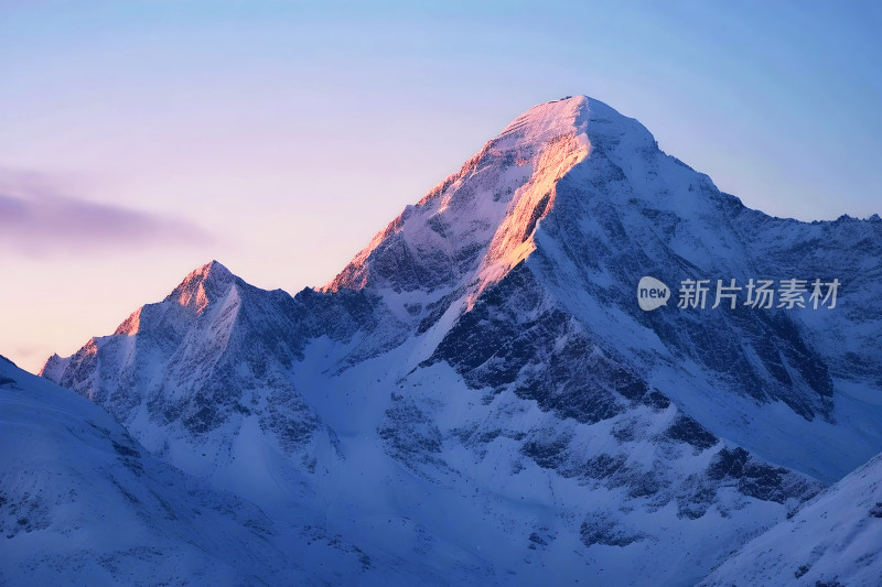 雪山风景冬天天空户外