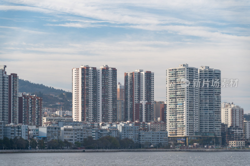 云南红河州个旧市城市风光