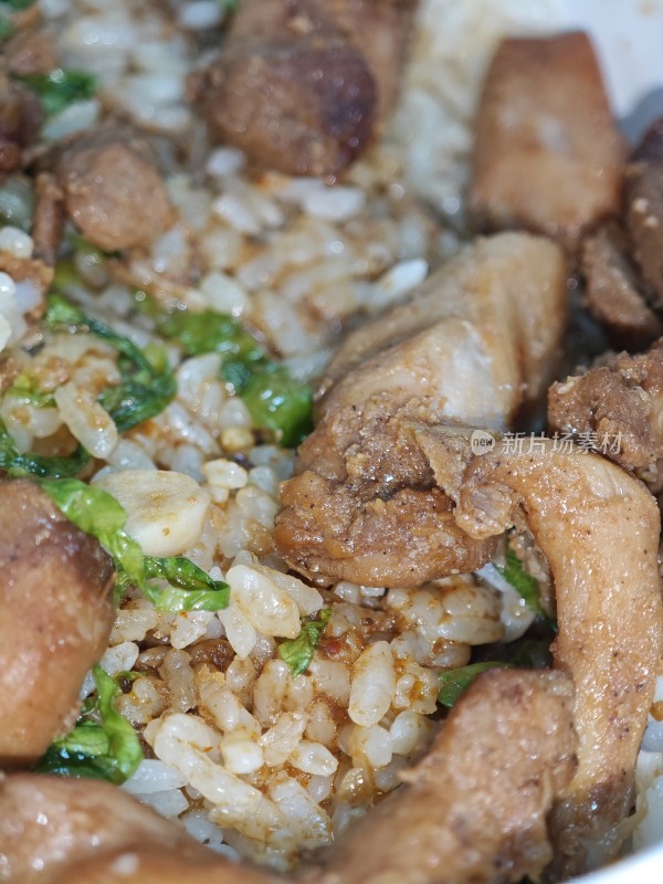 鸡肉盖饭特写