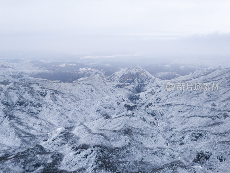 南阳老界岭冬季雪景风光