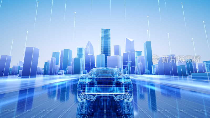 绿色新能源智慧未来城市汽车