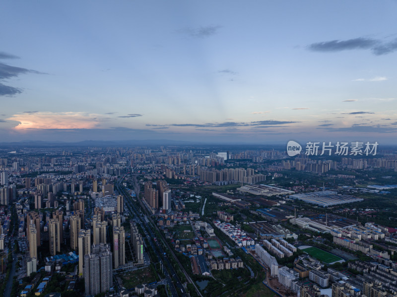 日落蓝调时刻 湖南衡阳开发区 城市风光