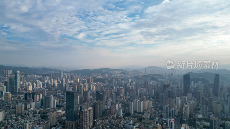 航拍贵阳大景贵阳城市天际线