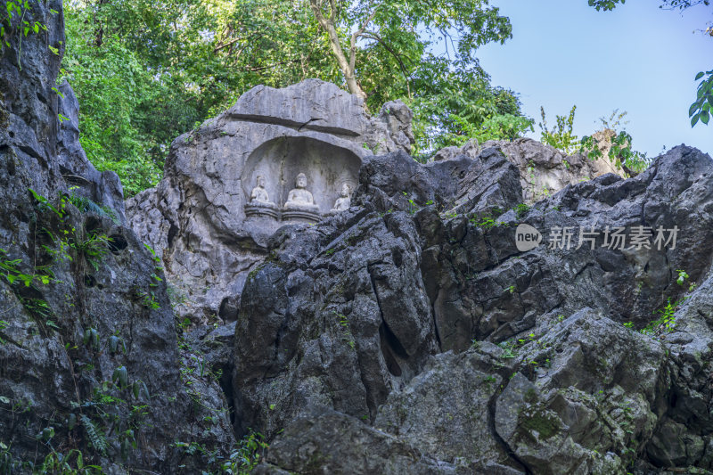 杭州飞来峰景区青林洞风景