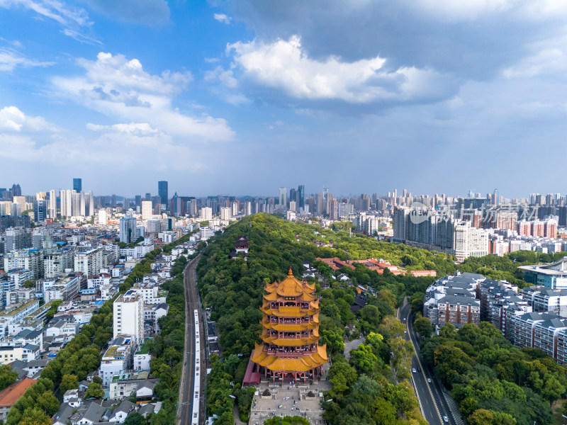 湖北武汉城市风光地标建筑航拍