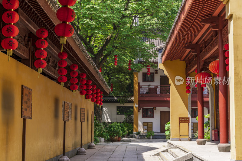 杭州西湖三天竺法镜寺古建筑风景