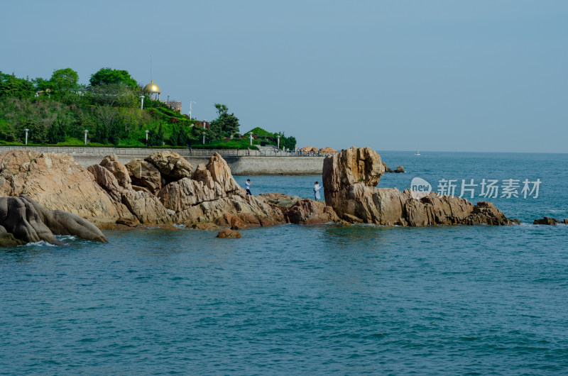 青岛麦岛湾海滨风光