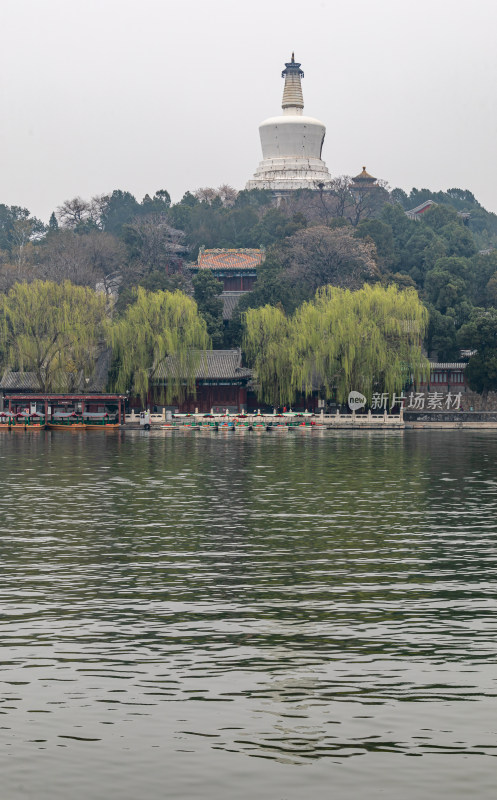 北京北海公园白塔建筑景观