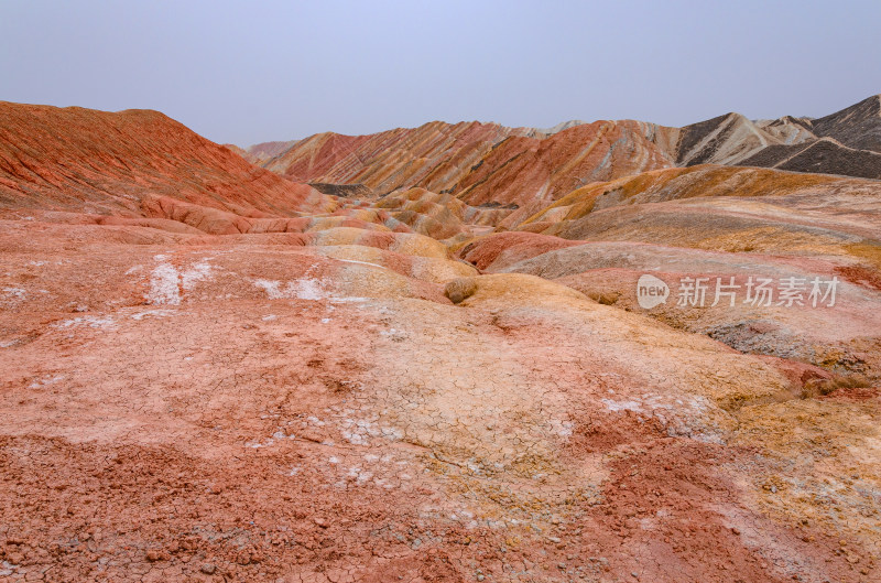 甘肃张掖七彩丹霞旅游景区多彩地质自然风光