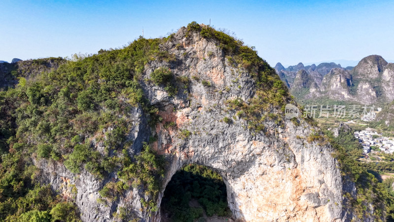 阳朔月亮山景区航拍图