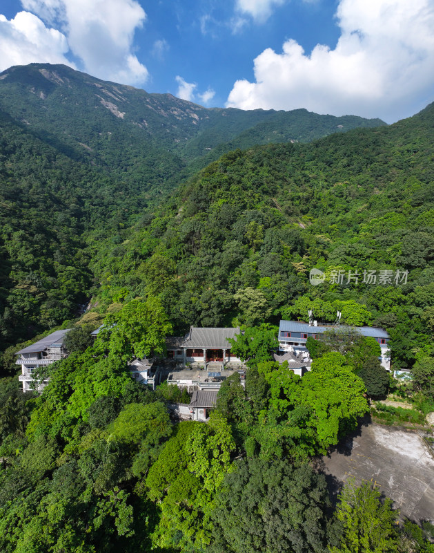广东省惠州市博罗县罗浮山南楼寺航拍