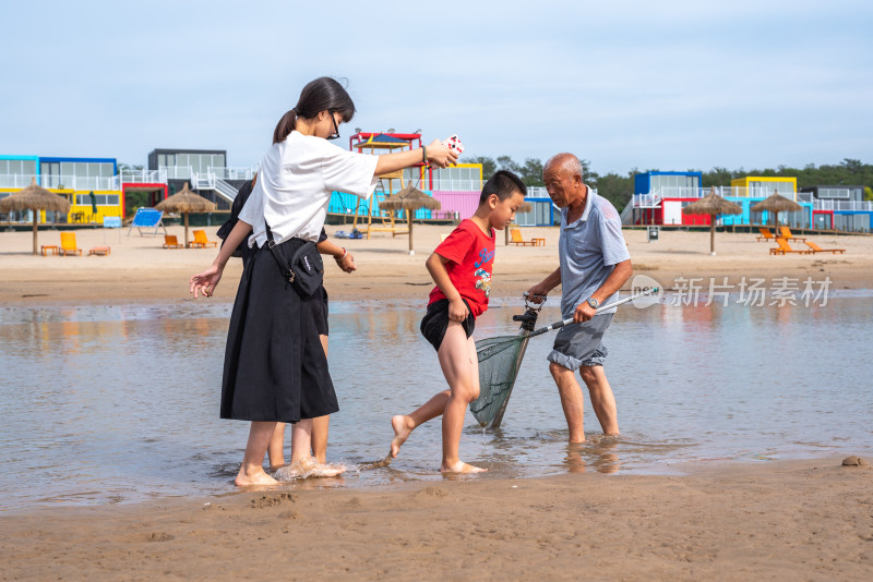 秦皇岛南戴河景区海边海滨海滩