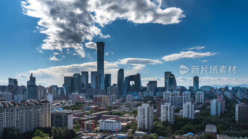 北京现代化都市高楼林立的城市景观