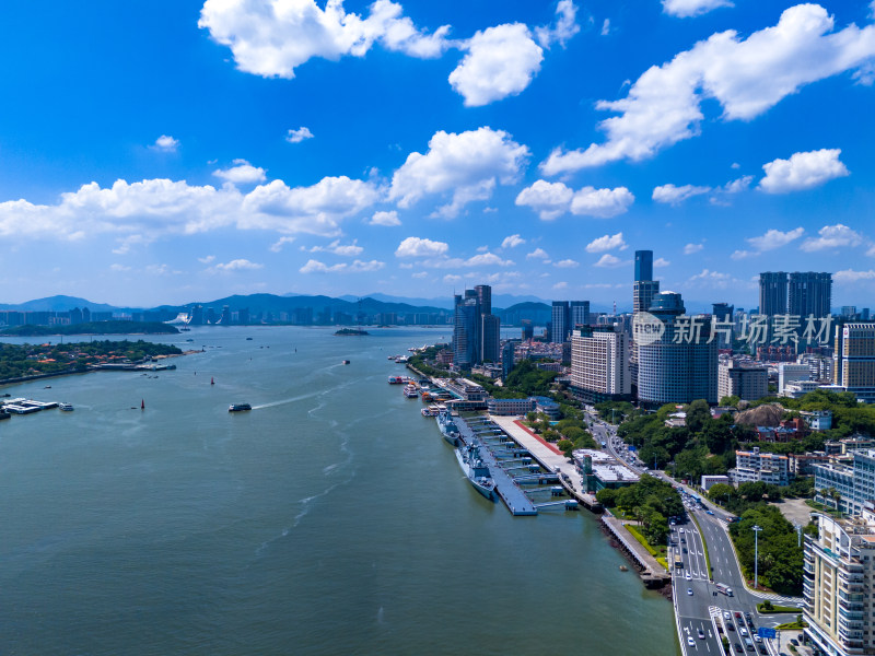 福建厦门城市风光鼓浪屿航拍图