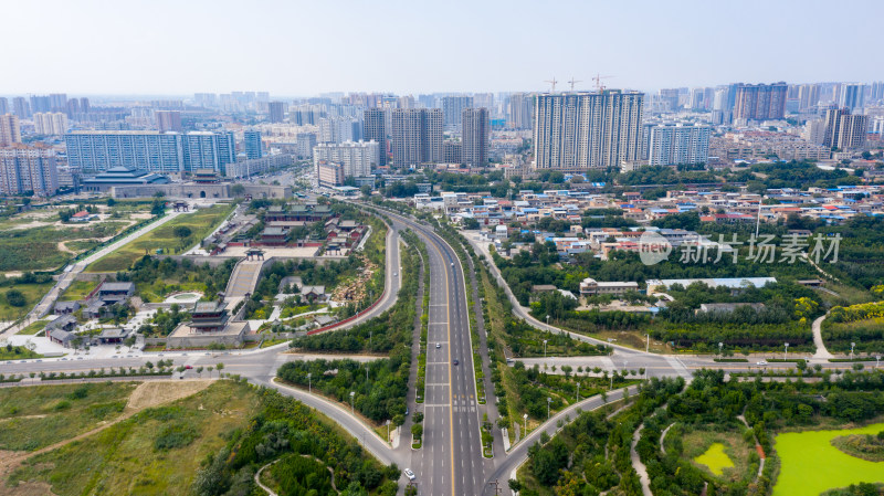 山西运城城市航拍