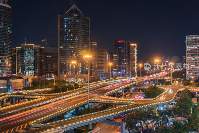 北京国贸桥夜景