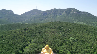 航拍山东济南千佛山风景区