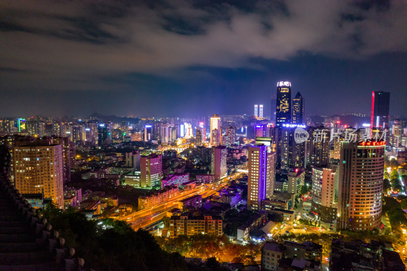 贵阳城市夜景灯光摄影图