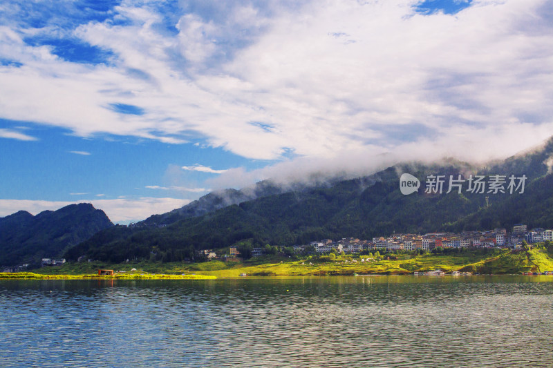 风景湖泊雅女湖