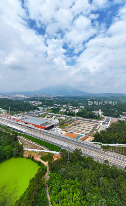 惠州市博罗县广汕高速铁路罗浮山站航拍