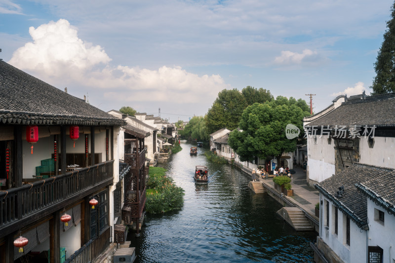 南浔古镇古街传统建筑景区江南水乡徽派建筑