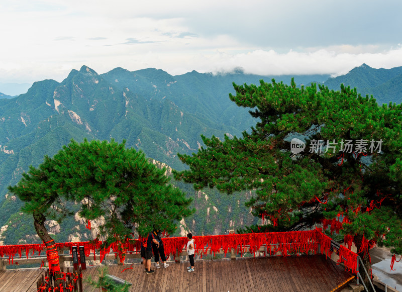 西岳华山日出日落朝霞晚霞云海美景