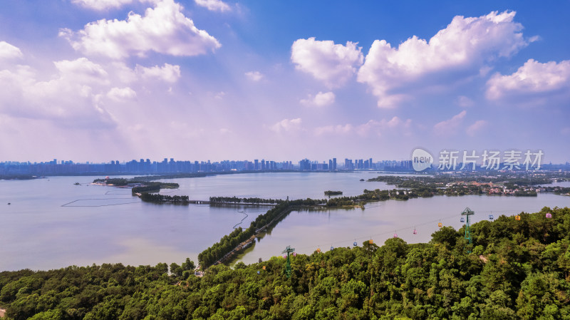 武汉东湖风景区航拍