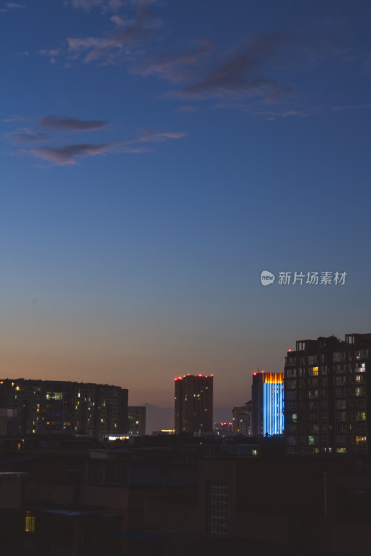 城市唯美夕阳