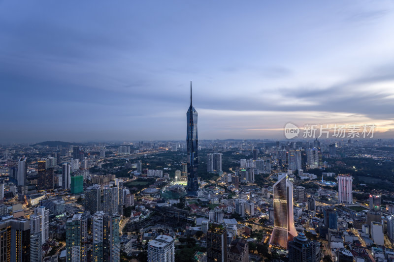 马来西亚吉隆坡莫迪卡石油双子塔夜景