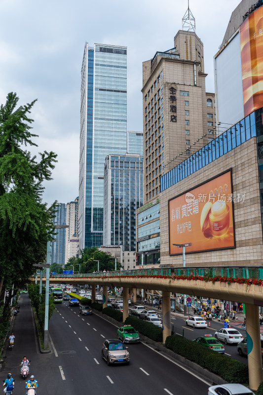 成都市锦江区蜀都大道总府路城市风景