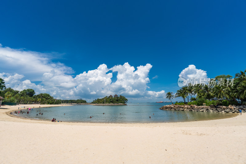 新加坡圣淘沙岛巴拉湾海滩