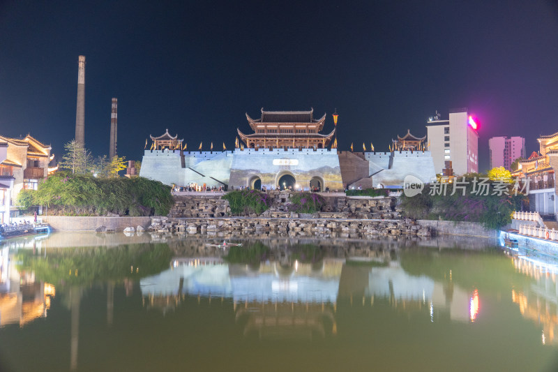 广西崇左太平府太平古城夜景