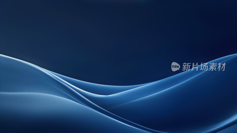 蓝色背景抽象波浪流动线条科技感绚丽壁纸