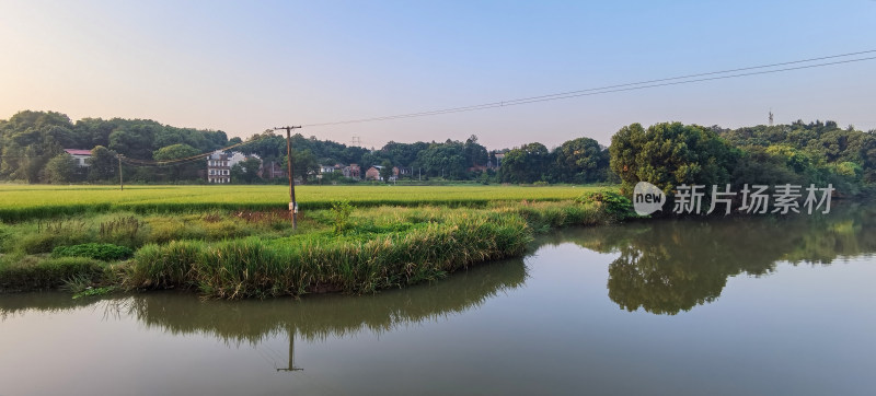 湖南河岸自然风景