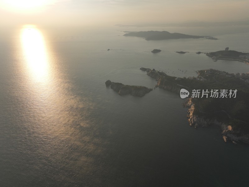 威海市孙家疃猫头山环海路山海城市风景