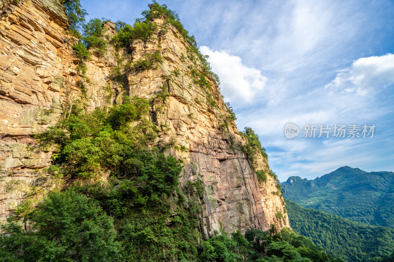 中国湖南张家界景区奇特山峰与茂密森林