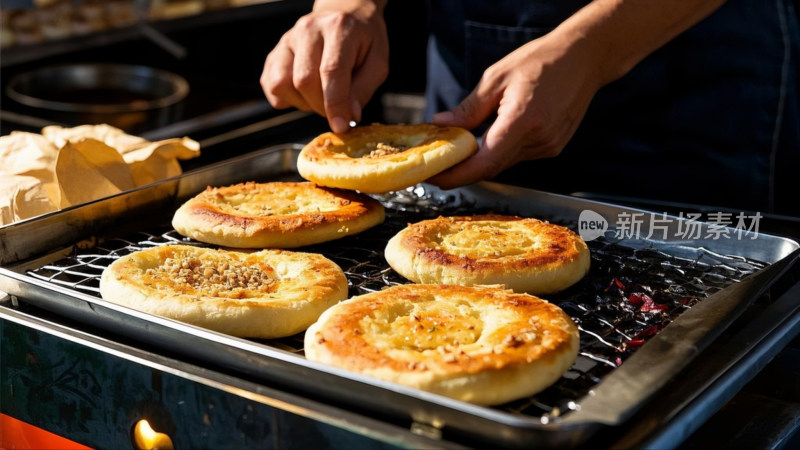 浙江缙云烧饼 特色小吃十分美味