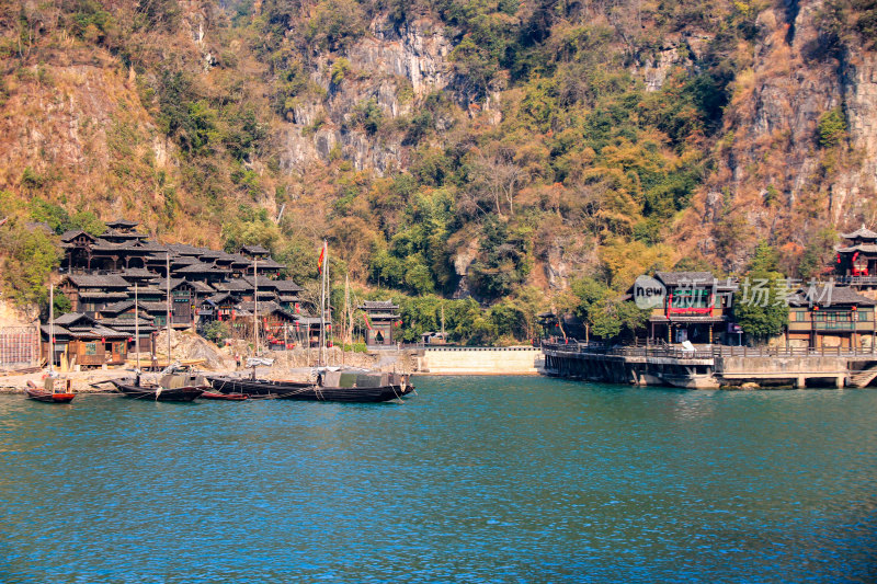 湖北宜昌三峡人家景区长江西陵峡灯影峡江域