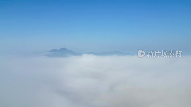 航拍自然风光大山云海蓝天