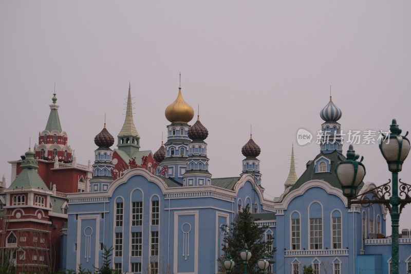 俄罗斯异域风格彩色建筑景观