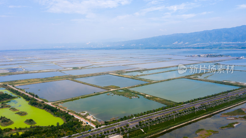 山西运城盐湖航拍