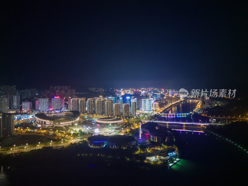 福建三明城市夜景